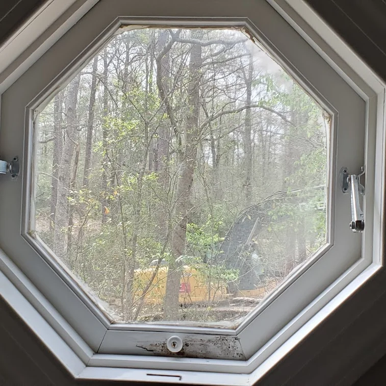 Custom octagonal window — Westside Glass install